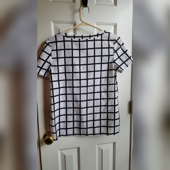 EUC Banana Republic Windowpane Grid Pattern Top - Picture 2 of 4